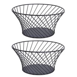 Excellent Houseware Fruitmand - Metaal - Zwart - 26 Cm -Het originele servies. 059749f28b1140bf9e22f95880800847