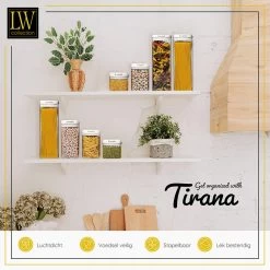 LW Collection Voorraadpotten 14 Stuks Met Stickers Witte Deksel 8 LW Collection Voorraadpotten 14 Stuks Met Stickers Witte Deksel -Het originele servies. 098370a2dfc44828ae25acb218f619cd