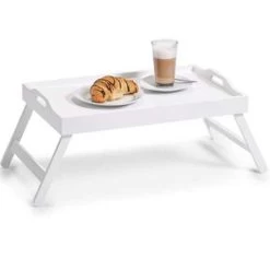 Zeller Dienblad - Op Poten - Inklapbaar - MDF - Wit - 56 X 35 Cm -Het originele servies. 1000002089 0102