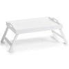 Zeller Dienblad - Op Poten - Inklapbaar - MDF - Wit - 56 X 35 Cm 2 Zeller Dienblad - Op Poten - Inklapbaar - MDF - Wit - 56 X 35 Cm -Het originele servies. 1000002089