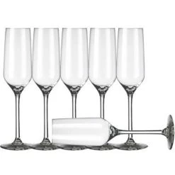 Champagneglazen Carre - 6 Stuks - Glas - 220 Ml