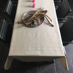 Merkloos Bellatio Design Tafellaken - Buiten - Creme Wit - 140 X 180 Cm -Het originele servies. 1000010783 0102