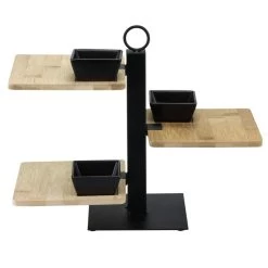 Maison Bleu Etagere Serveerplateau - 3 Laags - Bamboe - 14 X 26 Cm 6 Maison Bleu Etagere Serveerplateau - 3 Laags - Bamboe - 14 X 26 Cm -Het originele servies. 1000010928 0101