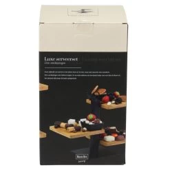 Maison Bleu Etagere Serveerplateau - 3 Laags - Bamboe - 14 X 26 Cm 7 Maison Bleu Etagere Serveerplateau - 3 Laags - Bamboe - 14 X 26 Cm -Het originele servies. 1000010928 0102