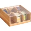Merkloos Kesper Theedoos - Bamboe - 6 Vakken - 21 X 22 Cm -Het originele servies. 1000010930