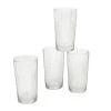 Bormioli Longdrinkglazen - 4 Stuks - Met Relief - 490 Ml -Het originele servies. 1000010942