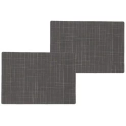 Wicotext Placemats - 4 Stuks - Liso - Grijs - 43 X 30 Cm