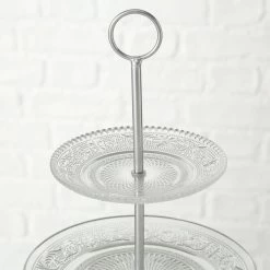 Merkloos Etagere - 3 Laags - Glas - 35 Cm -Het originele servies. 1000012599 0102