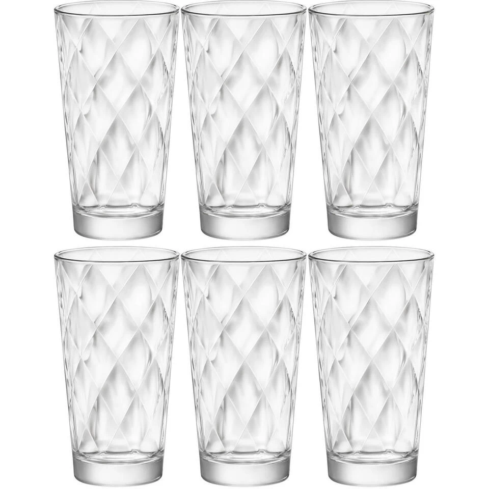 Bormioli Rocco Longdrinkglazen - 6 Stuks - Relief - Glas - 370 Ml 3 Bormioli Rocco Longdrinkglazen - 6 Stuks - Relief - Glas - 370 Ml