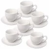Merkloos Alpina Espresso Koffiekopjes Met Schotel - 6 Stuks - Keramiek - 75 Ml -Het originele servies. 1000012658