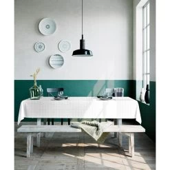 Mistral Home - Tafelkleed Gerecycleerd - 150x250 Cm - Wit -Het originele servies. 1000012706 0101