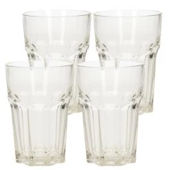 Merkloos Drinkglazen - 4 Stuks - 360 Ml