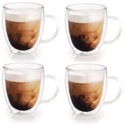 Merkloos Bellatio Design Theeglazen - Dubbelwandig - 2 Stuks - 240 Ml -Het originele servies. 1000014500 0102