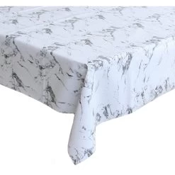 Bellatio Design Tafelzeil - Wit - Marmer Look - 140 X 250 Cm