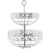Items Fruitschaal - Etagere - 2-laags - Zilverkleurig - 39 Cm -Het originele servies. 1000017383