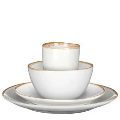 Mica Decorations Tabo Serviesset 4 Persoons Keramiek Wit