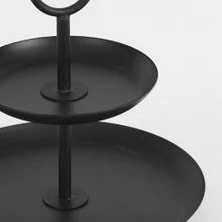 Mica Decorations Rama Etagère 2-Laags H36 X Ø28 Cm Metaal Zwart 8 Mica Decorations Rama Etagère 2-Laags H36 X Ø28 Cm Metaal Zwart -Het originele servies. 1000019882 0110