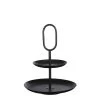 Mica Decorations Rama Etagère 2-Laags H36 X Ø28 Cm Metaal Zwart