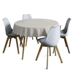 Mistral Home - Tafelkleed Linnen Look - Diameter 150 Cm - Grijs -Het originele servies. 1000020774 0101
