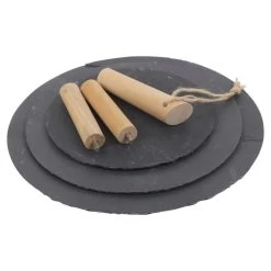 Merkloos Etagere - 3-laags - Leisteen - 30 Cm -Het originele servies. 1000020842 0101