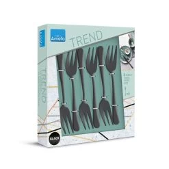 Amefa Austin Black 6 Gebaksvorkjes -Het originele servies. 1000020881 0102