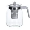 Merkloos Theepot - Met Filter - Grijs - Glas - 1500 Ml -Het originele servies. 1000021132