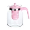 Merkloos Theepot - Met Filter - Roze - Glas - 1500 Ml -Het originele servies. 1000021137