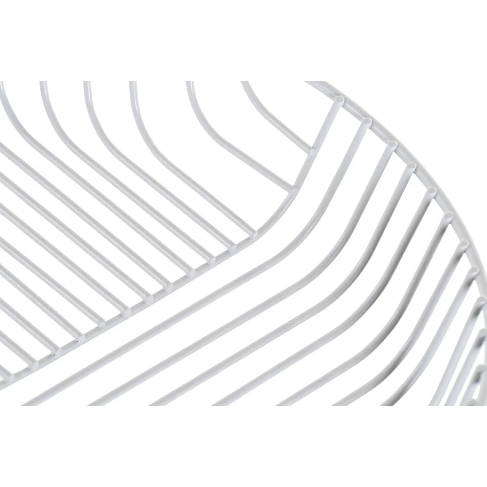 Items Fruitschaal - Wit - Metaal - 30 X 30 Cm 5 Items Fruitschaal - Wit - Metaal - 30 X 30 Cm - Afbeelding 3