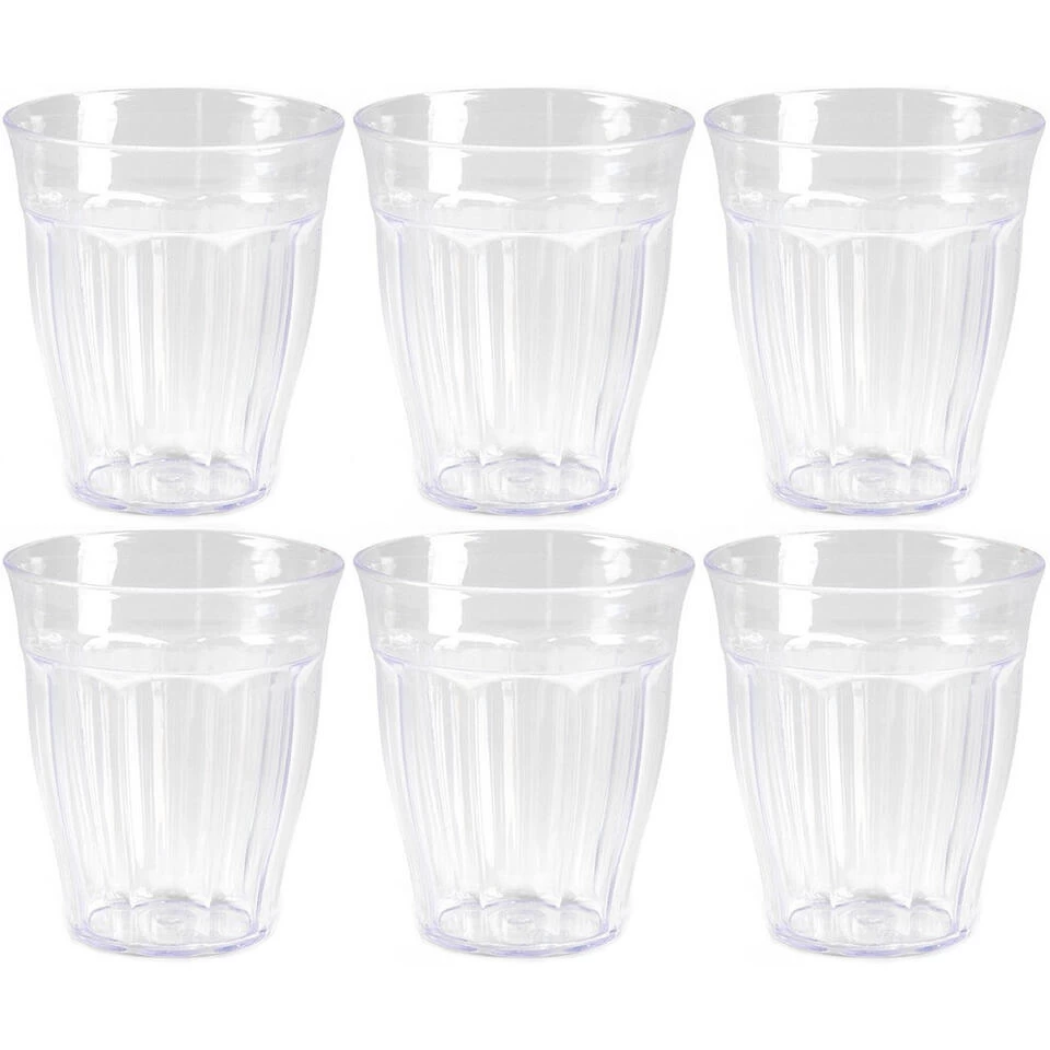 Drinkglazen Picardie - 12 Stuks - Onbreekbaar Kunststof - 250 Ml 3 Drinkglazen Picardie - 12 Stuks - Onbreekbaar Kunststof - 250 Ml