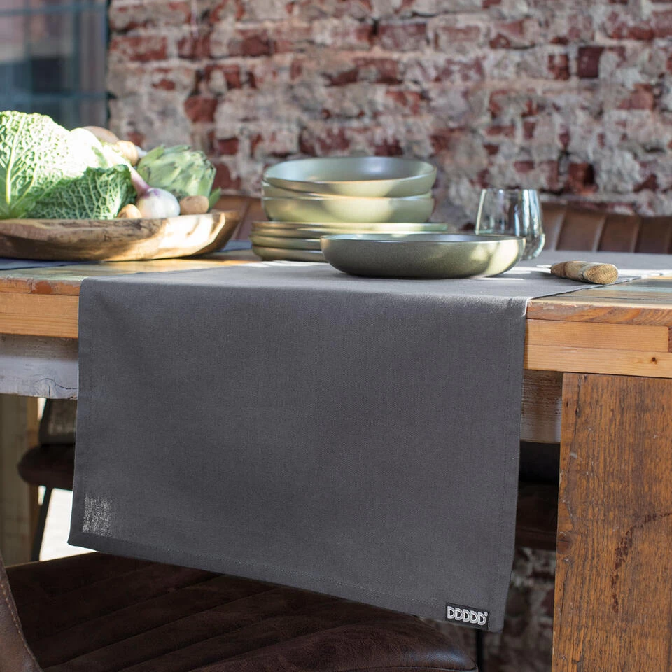 DDDDD Tafelloper Kit - 45x150 Cm - 2 Stuks - Antraciet 4 DDDDD Tafelloper Kit - 45x150 Cm - 2 Stuks - Antraciet - Afbeelding 2