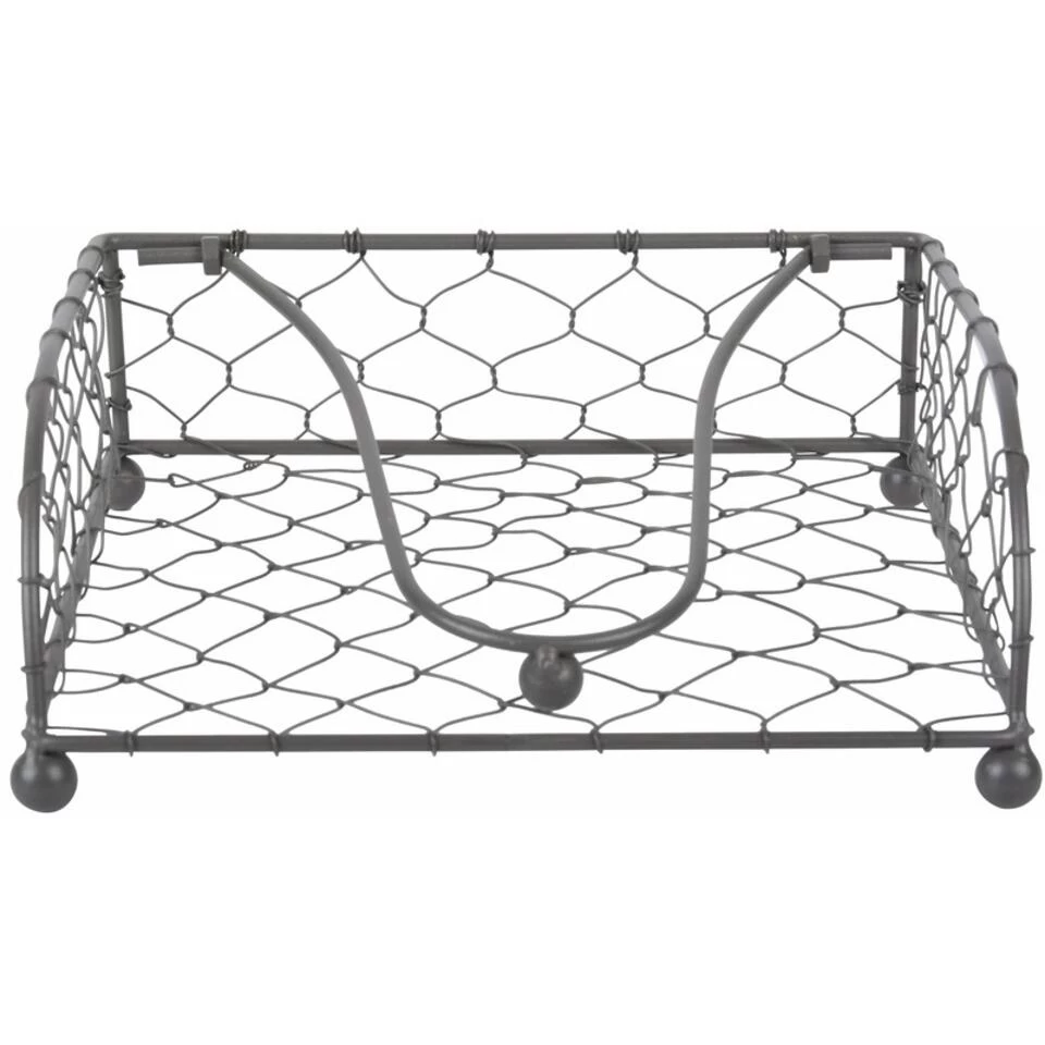 Merkloos Servethouder - Metaal - 18 X 18 X 6 Cm 2 Merkloos Servethouder - Metaal - 18 X 18 X 6 Cm