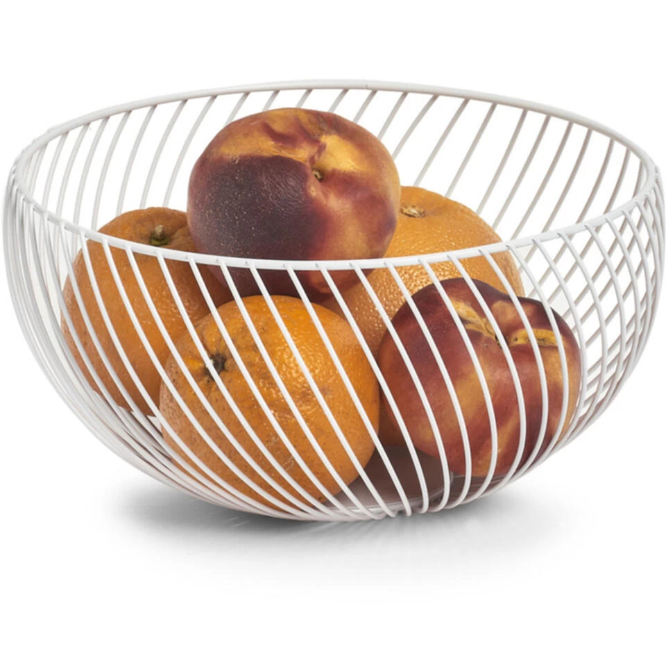 Zeller Fruitschaal - Wit - Metaal - 26 Cm 4 Zeller Fruitschaal - Wit - Metaal - 26 Cm - Afbeelding 2
