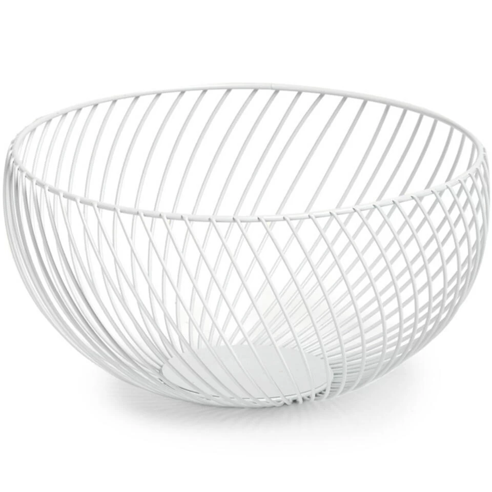 Zeller Fruitschaal - Wit - Metaal - 26 Cm 3 Zeller Fruitschaal - Wit - Metaal - 26 Cm