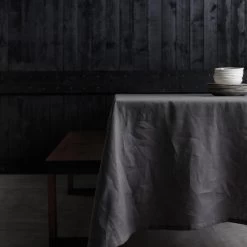 DDDDD Tafellaken Cabin - Linnen - 140 X 300 Cm - Grijs -Het originele servies. 1000029119 0102