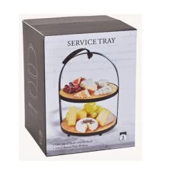 G. Wurm Etagere - 2-laags - Bamboe - B21 X H26 X D21 Cm -Het originele servies. 1000029288 0101