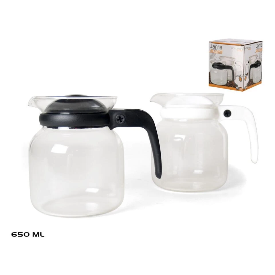 Theepot/koffiepot Met Wit Deksel En Handvat 0,65 Liter 4 Theepot/koffiepot Met Wit Deksel En Handvat 0,65 Liter - Afbeelding 2