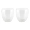 Merkloos Bellatio Design Theeglazen - 2 Stuks - Glas - Dubbelwandig - 200 Ml -Het originele servies. 1000031485