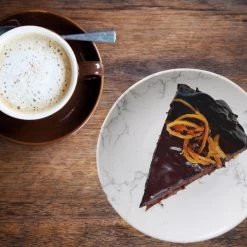 Orange85 Gebaksbordjes Taart 4 Stuks Wit 19cm Marmer -Het originele servies. 1000033083 0110