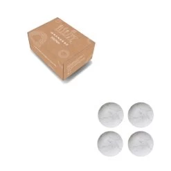 Orange85 Gebaksbordjes Taart 4 Stuks Wit 19cm Marmer -Het originele servies. 1000033083 0111