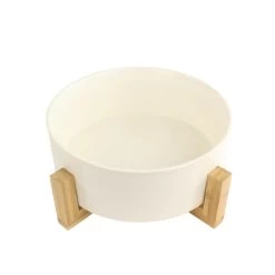 Orange85 Slakom Saladeschaal Saladecouverts Saladebestek Set Wit Bamboe -Het originele servies. 1000033090 0110