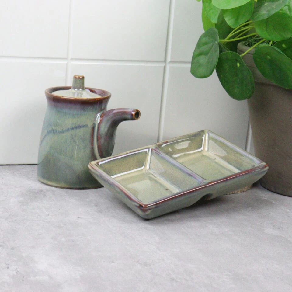 Orange85 Sushi Servies Set Met Sojasaus Kan En Schaaltje Groen 4 Orange85 Sushi Servies Set Met Sojasaus Kan En Schaaltje Groen - Afbeelding 2