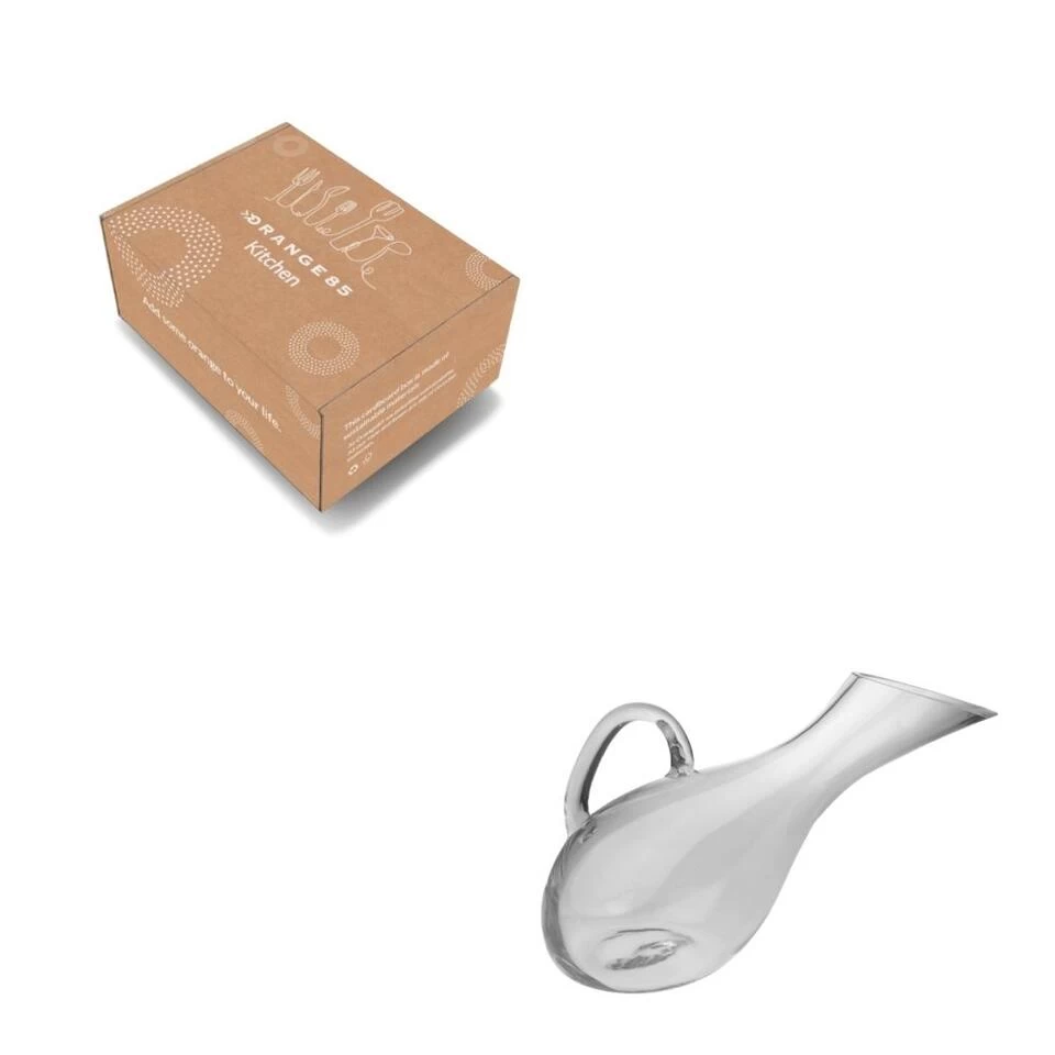 Orange85 Decanteer Karaf Wijn Decanteerder Decanter Glas 1.5 Liter 6 Orange85 Decanteer Karaf Wijn Decanteerder Decanter Glas 1.5 Liter - Afbeelding 4