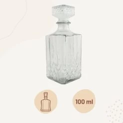 Orange85 Whiskey Karaf Water Karaf 1000 Ml Glas Decanter Kristal Luchtdicht -Het originele servies. 1000033110 0112