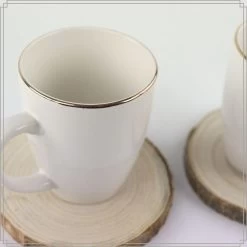 OTIX Mokken Set Wit Met Goud 200ml Porselein 6 Stuks DAISY -Het originele servies. 1000033122 0110