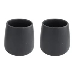 Orange85 Theepot Zwart Warmtehoudend 50cl Met 2 Kopjes Aardewerk Bamboe -Het originele servies. 1000033129 0111