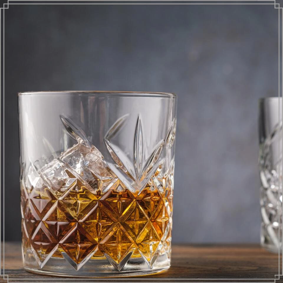 OTIX Whiskey Glazen Set Van 4 Kristal Stijlvol 230 Ml Dik Glas Stevig Sierlijk 5 OTIX Whiskey Glazen Set Van 4 Kristal Stijlvol 230 Ml Dik Glas Stevig Sierlijk - Afbeelding 3
