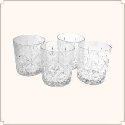 OTIX Whiskey Glazen Set Van 4 Kristal Stijlvol 230 Ml Dik Glas Stevig Sierlijk 9 OTIX Whiskey Glazen Set Van 4 Kristal Stijlvol 230 Ml Dik Glas Stevig Sierlijk -Het originele servies. 1000033178 0111