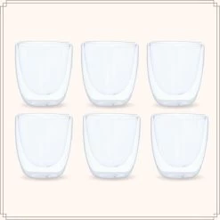 OTIX Dubbelwandige Espressoglazen Isolerend 100ml 6 Stuks Glas -Het originele servies. 1000033190 0101