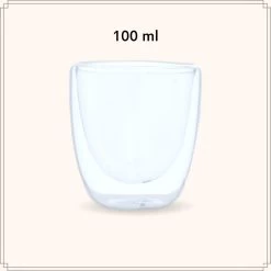 OTIX Dubbelwandige Espressoglazen Isolerend 100ml 6 Stuks Glas -Het originele servies. 1000033190 0111