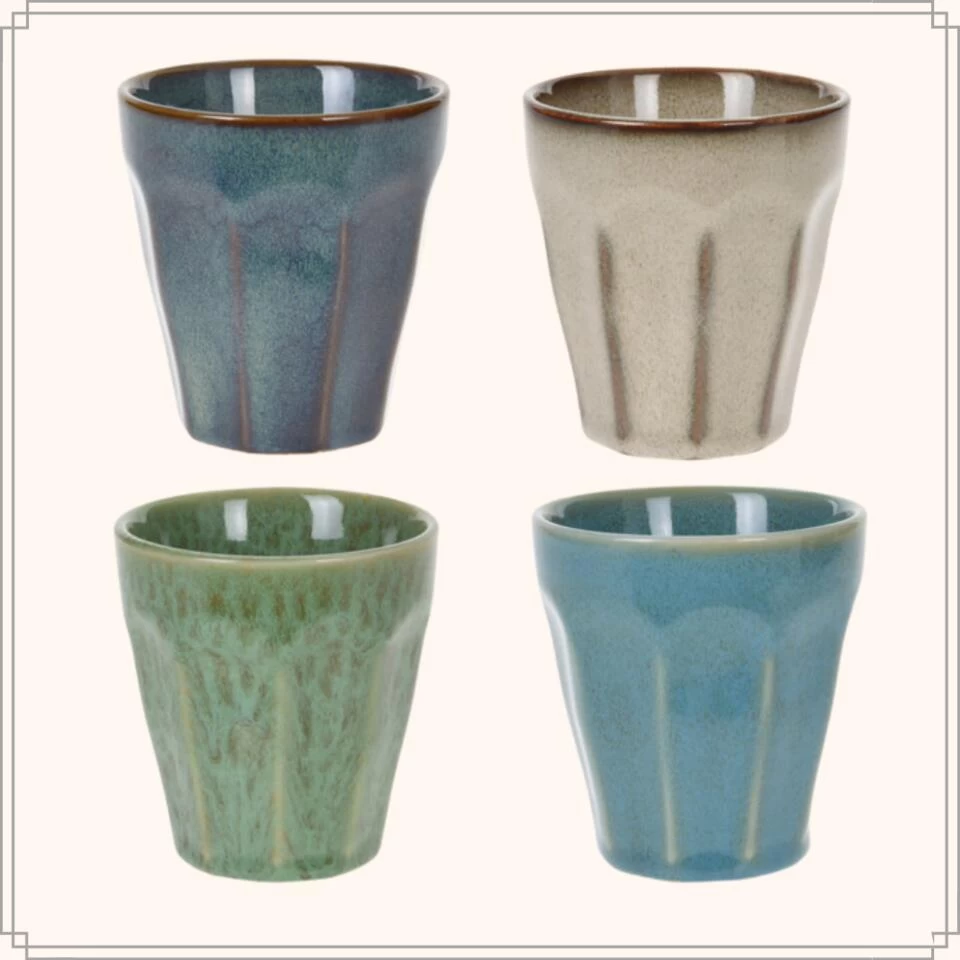 OTIX Cappuccino Kopjes 4 Stuks 250 Ml Porselein Hittebestendig Keuken 4 OTIX Cappuccino Kopjes 4 Stuks 250 Ml Porselein Hittebestendig Keuken - Afbeelding 2